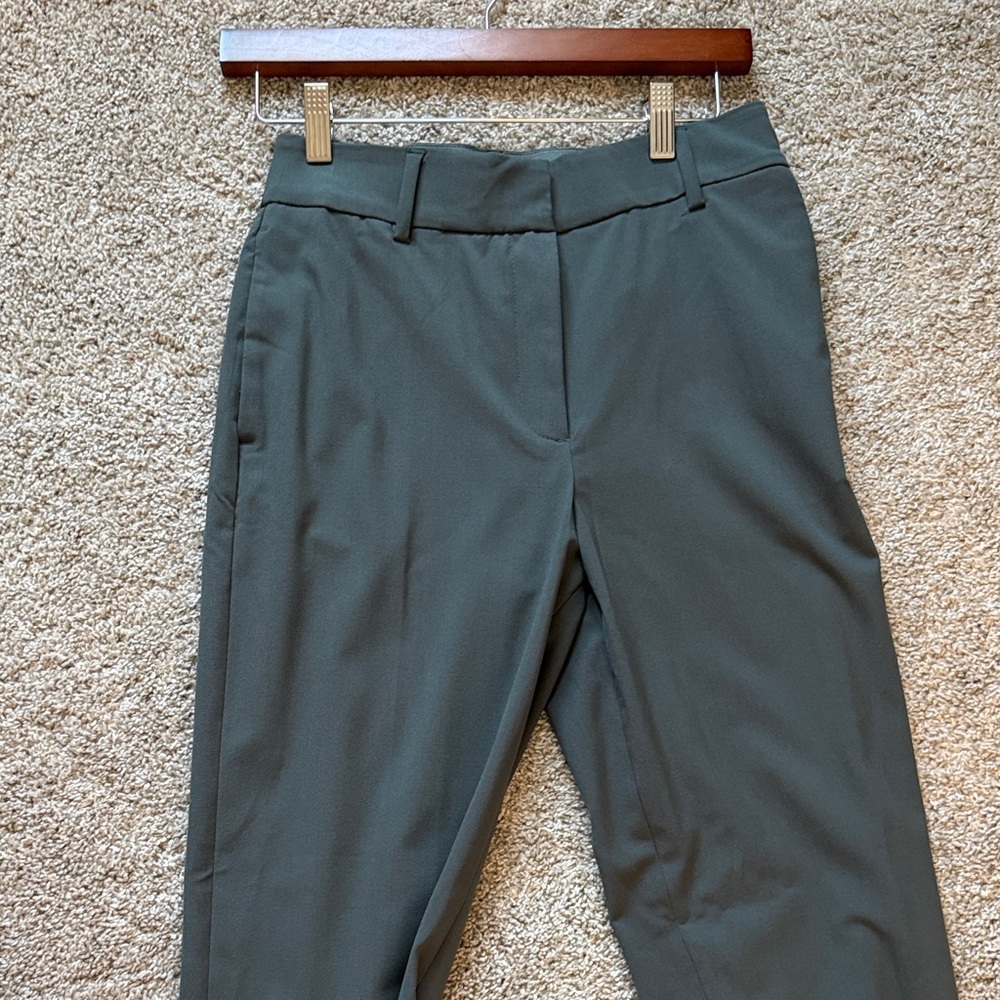 H&M Women's CroppedTailored Trousers in Charcoal Green Gray with Matching Blazer
